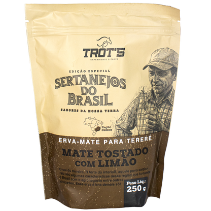 Kit 5 Erva Mate Trot's Sertanejos 1,25kg: Açaí, Frutas Amarelas, Maracujá Pequi, Mate Limão e Bergamota. Edição Limitada