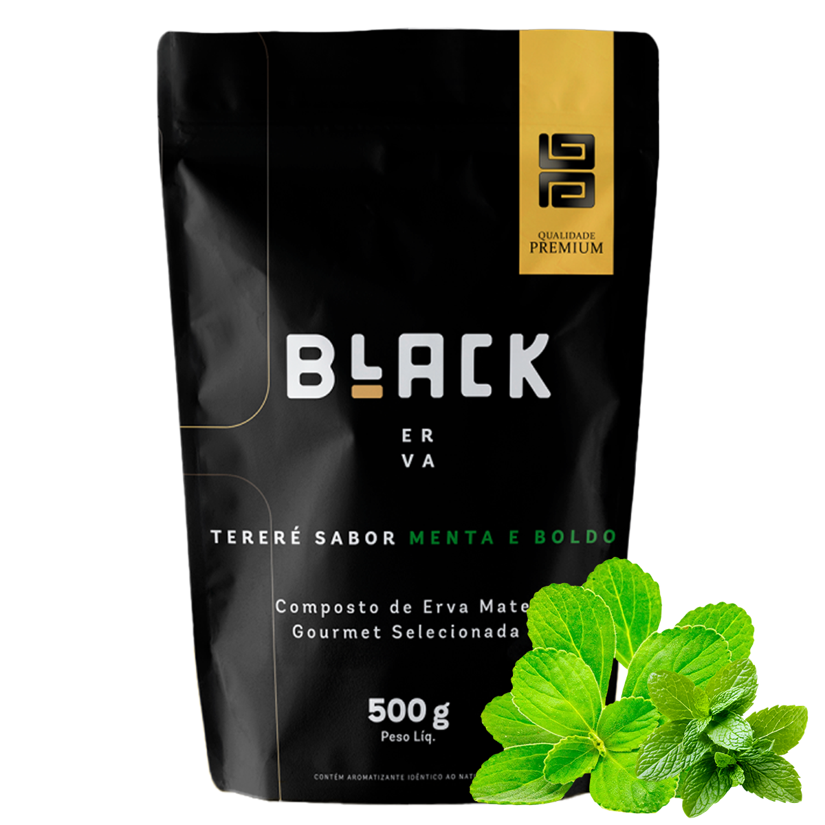 Erva Mate Tereré Black Erva Premium 500g Menta e Boldo