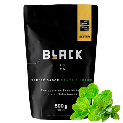 Erva Mate Tereré Black Erva Premium 500g Menta e Boldo