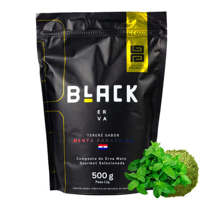 Erva Mate Tereré Black Erva Premium 500g Menta Paraguaia
