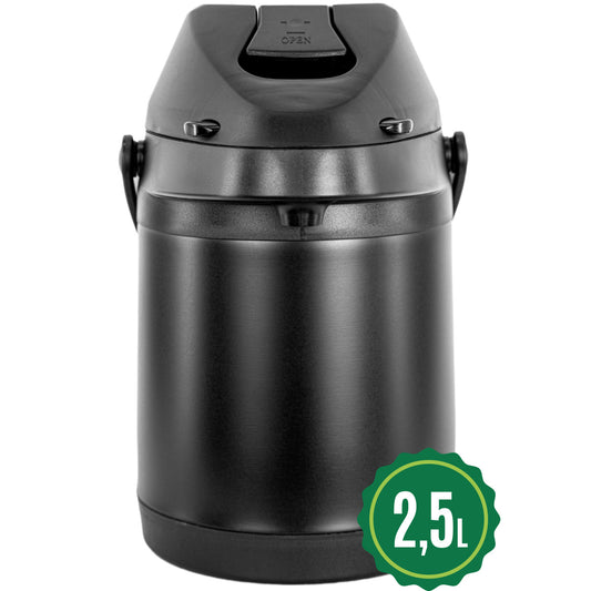 Garrafa Termica Chacal Preta Inox 2.5l Tereré Café Chimarrão Chá