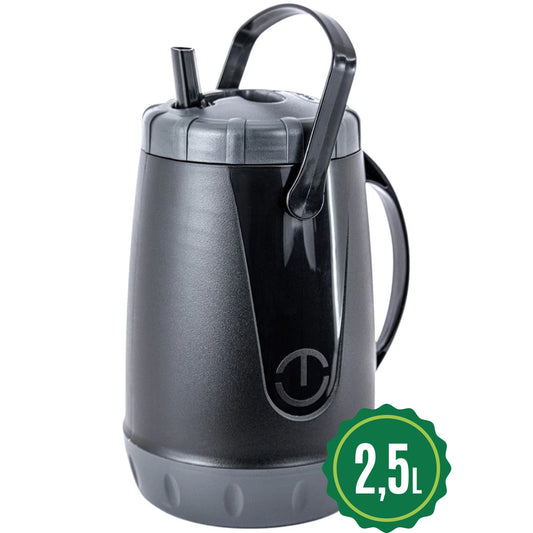 Garrafa Termica Plastica Unitermi Preto 2.5l Tereré Café Chimarrão Chá