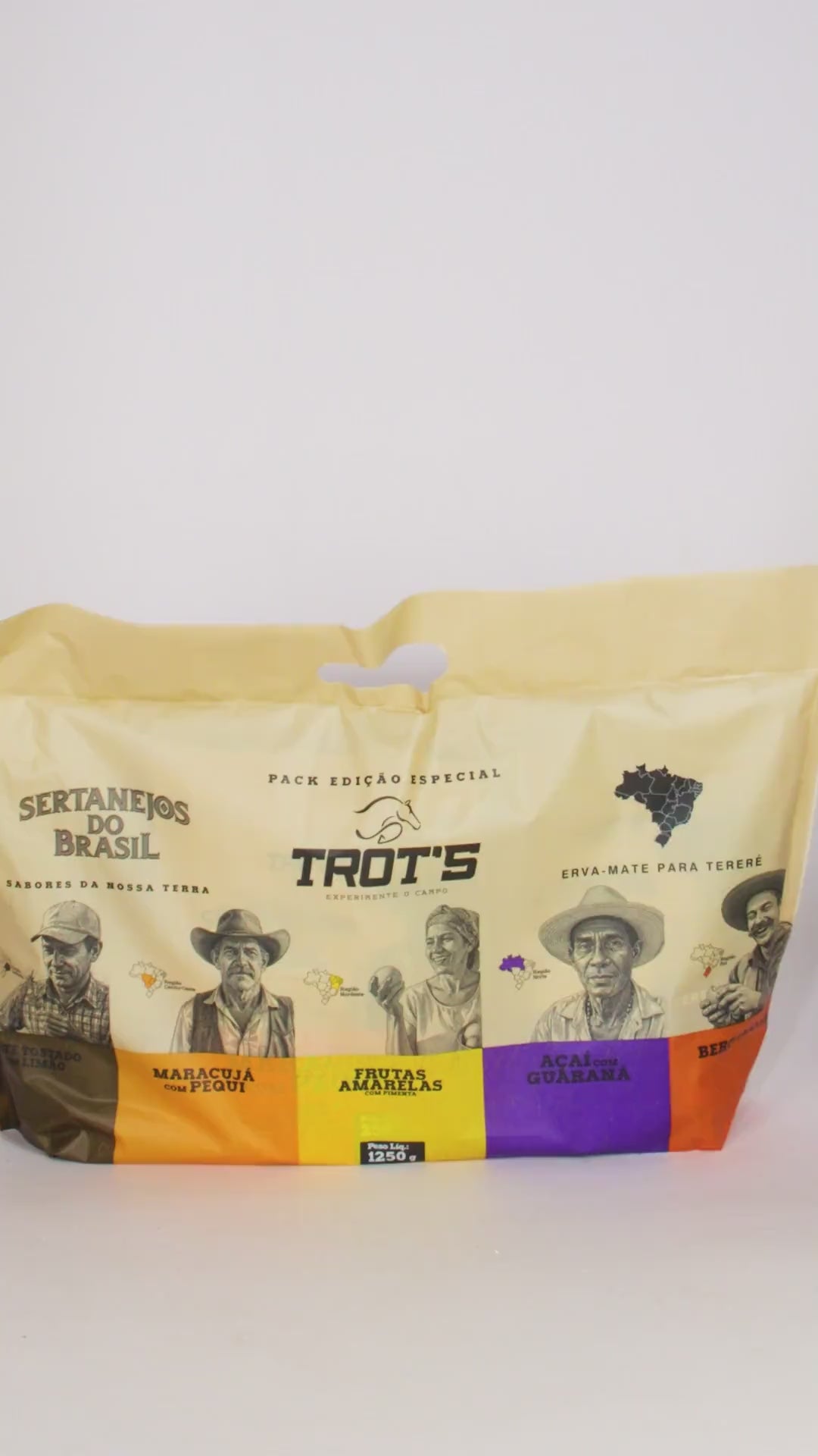 Kit 5 Erva Mate Trot's Sertanejos 1,25kg: Açaí, Frutas Amarelas