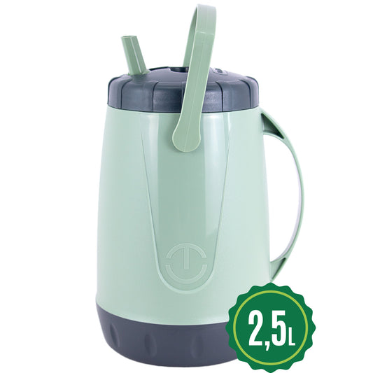 Garrafa Termica Plastica Unitermi Verde 2.5l Tereré Café Chimarrão Chá